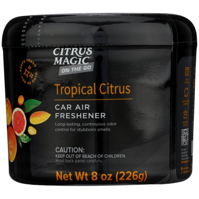 Citrus Magic On The Go Odor Absorbing Solid Air Freshener, Tropical Citrus, 8-Ounce - Image 1